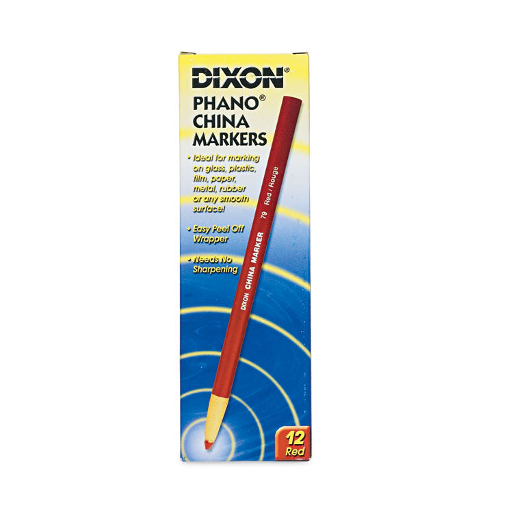 Dixon® China Marker, Red, Dozen (DIX00079) 1 Dozen