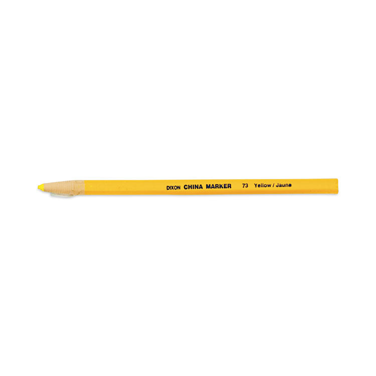 Dixon® China Marker, Yellow, Dozen (DIX00073)