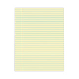 Universal® Glue Top Pads, Wide/Legal Rule, 50 Canary-Yellow 8.5 x 11 Sheets, Dozen (UNV22000)