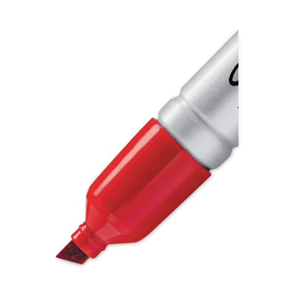 Sharpie® King Size Permanent Marker, Broad Chisel Tip, Red, Dozen (SAN15002)