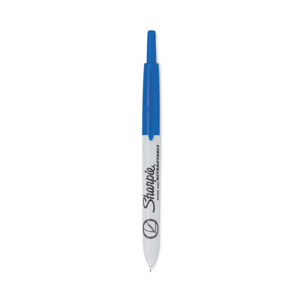 Sharpie® Retractable Permanent Marker, Extra-Fine Needle Tip, Blue (SAN1735792) 1 Dozen