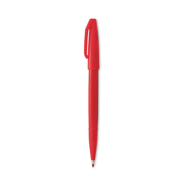 Pentel Arts® Sign Pen Fine Point Color Marker, Extra-Fine Bullet Tip, Red, Dozen (PENS520B) Pack of 12