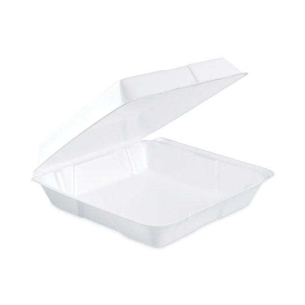 Dart® Insulated Foam Hinged Lid Containers, 1-Compartment, 9.3 x 9.5 x 3, White, 200/Pack, 2 Packs/Carton (DCC95HT1)