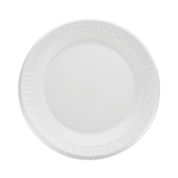 Dart® Quiet Classic Laminated Foam Dinnerware, Plate, 9", White, 125/Pack, 4 Packs/Carton (DCC9PWQ)