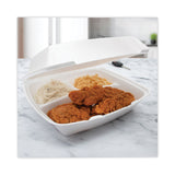 Dart® Insulated Foam Hinged Lid Containers, 3-Compartment. 7.9 x 8.4 x 3.3, White, 200/Carton (DCC85HT3)