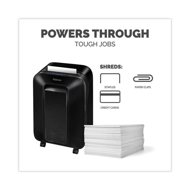 Fellowes® Powershred LX200 Micro-Cut Shredder, 12 Manual Sheet Capacity, Black (FEL5015001) Each