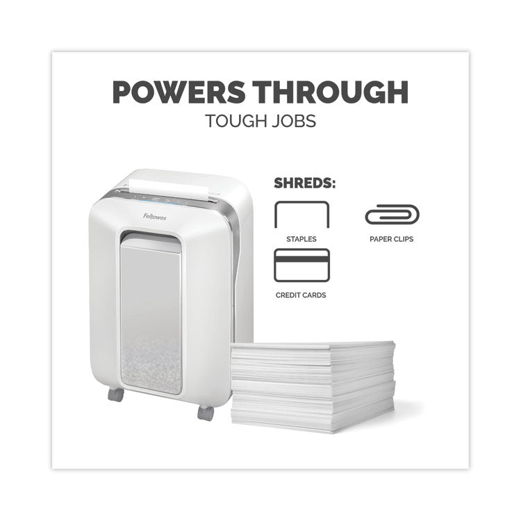 Fellowes® Powershred LX200 Micro-Cut Shredder, 12 Manual Sheet Capacity, White (FEL5015101)