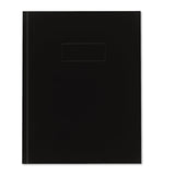 Blueline® Business Notebook with Self-Adhesive Labels, 1-Subject, Medium/College Rule, Black Cover, (192) 9.25 x 7.25 Sheets (REDA9)