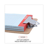 Universal® Hardboard Clipboard, 0.75" Clip Capacity, Holds 5 x 8 Sheets, Brown (UNV05610) Each
