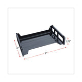 Universal® Recycled Plastic Side Load Desk Trays, 2 Sections, Letter Size Files, 13" x 9" x 2.75", Black (UNV08100)