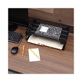 Universal® Recycled Plastic Side Load Desk Trays, 2 Sections, Legal Size Files, 16.25" x 9" x 2.75", Black (UNV08101) Pack of 2
