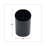 Universal® Recycled Big Pencil Cup, Plastic, 4.38" Diameter x 5.63"h, Black (UNV08108)