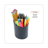 Universal® Recycled Big Pencil Cup, Plastic, 4.38" Diameter x 5.63"h, Black (UNV08108)