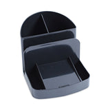 Universal® Deluxe Message Center, 6 Compartments, Plastic, 5.5 x 6.75 x 5, Black (UNV08110)