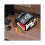 Universal® Recycled Telephone Stand and Message Center, 12.25 x 10.5 x 5.25, Black (UNV08116) Each