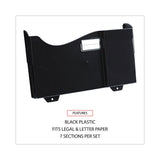 Universal® Grande Central Filing System, 7 Sections, Legal/Letter Size, Wall Mount, 16" x 4.75" x 38.25", Black, 7/Pack (UNV08174) Pack of 7