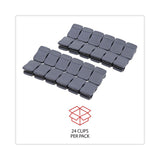 Universal® Deluxe Recycled Cubicle Clips, 40 Sheet Capacity, Charcoal, 24/Pack (UNV08221) Pack of 24