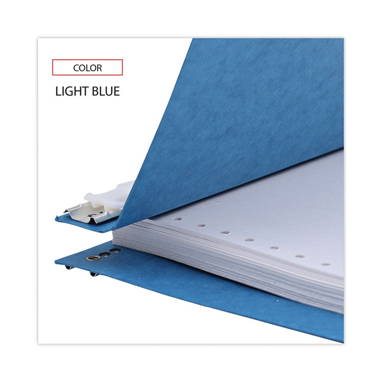 Universal® Pressboard Hanging Binder, 2 Posts, 6" Capacity, 9.5 x 11, Light Blue (UNV15431)