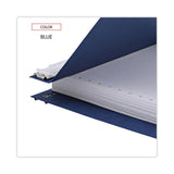 Universal® Pressboard Hanging Binder, 2 Posts, 6" Capacity, 9.5 x 11, Blue (UNV15432)