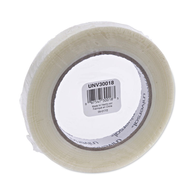 Universal® 120# Utility Grade Filament Tape, 3" Core, 18 mm x 54.8 m, Clear (UNV30018)