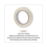 Universal® 120# Utility Grade Filament Tape, 3" Core, 18 mm x 54.8 m, Clear (UNV30018)