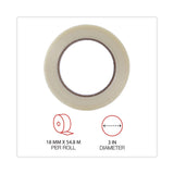 Universal® 120# Utility Grade Filament Tape, 3" Core, 18 mm x 54.8 m, Clear (UNV30018)