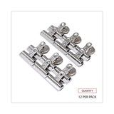 Universal® Bulldog Magnetic Clips, Medium, Nickel, 12/Pack (UNV31261)