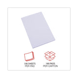 Universal® Scratch Pad Value Pack, Unruled, 3 x 5, White, 100 Sheets, 180/Carton (UNV35623)