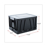 Universal® Collapsible Crate, Letter/Legal Files, 17.25" x 14.25" x 10.5", Black/Gray, 2/Pack (UNV40010)