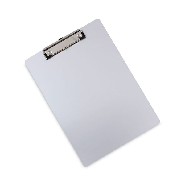Universal® Aluminum Clipboard with Low Profile Clip, 0.5" Clip Capacity, Holds 8.5 x 11 Sheets, Aluminum (UNV40301)