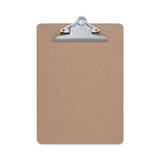 Universal® Hardboard Clipboard, 1.25" Clip Capacity, Holds 8.5 x 11 Sheets, Brown (UNV40304)