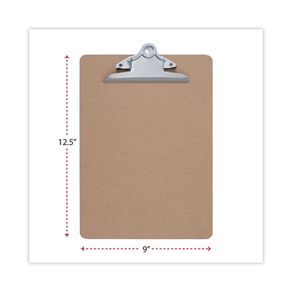 Universal® Hardboard Clipboard, 1.25" Clip Capacity, Holds 8.5 x 11 Sheets, Brown (UNV40304)