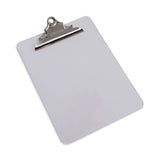 Universal® Plastic Clipboard with High Capacity Clip, 1.25" Clip Capacity, Holds 8.5 x 11 Sheets, Clear (UNV40308)