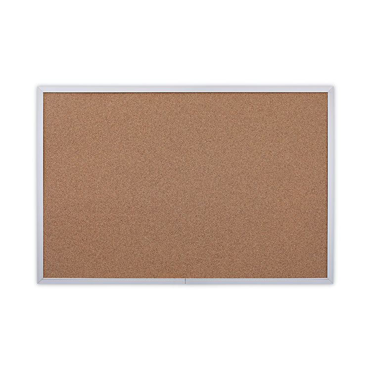 Universal® Cork Bulletin Board, 36 x 24, Tan Surface, Aluminum Frame (UNV43613)