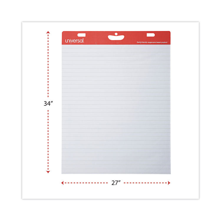 Universal® Renewable Resource Sugarcane Based Easel Pads, Presentation Format (1" Rule), 27 x 34, White, 50 Sheets, 2/Carton (UNV45602)