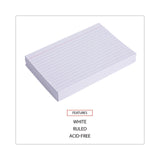 Universal® Ruled Index Cards, 4 x 6, White, 100/Pack (UNV47230)