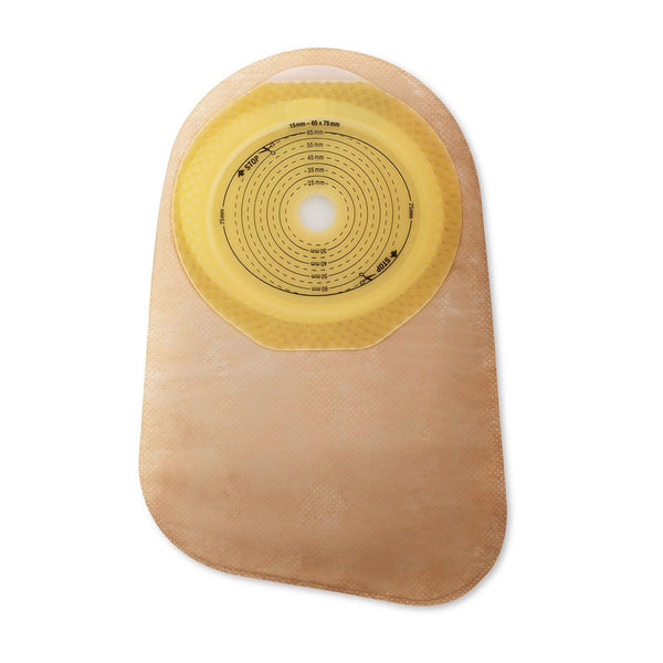 Premier™ Ostomy Pouch One-Piece System 9 Inch Length Flat, Pre-Cut 1-3/16 Inch Stoma Closed End (495234_BX) 30/BX