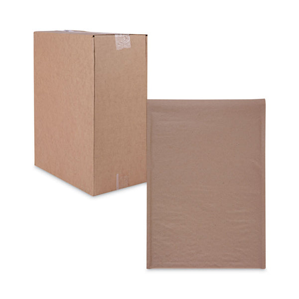 Universal® Natural Self-Seal Cushioned Mailer, #5, Barrier Bubble Air Cell Cushion, Self-Adhesive Closure, 10.5 x 16, Kraft, 80/Carton (UNV62264)