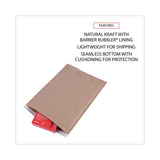 Universal® Natural Self-Seal Cushioned Mailer, #5, Barrier Bubble Air Cell Cushion, Self-Adhesive Closure, 10.5 x 16, Kraft, 80/Carton (UNV62264) Case of 80