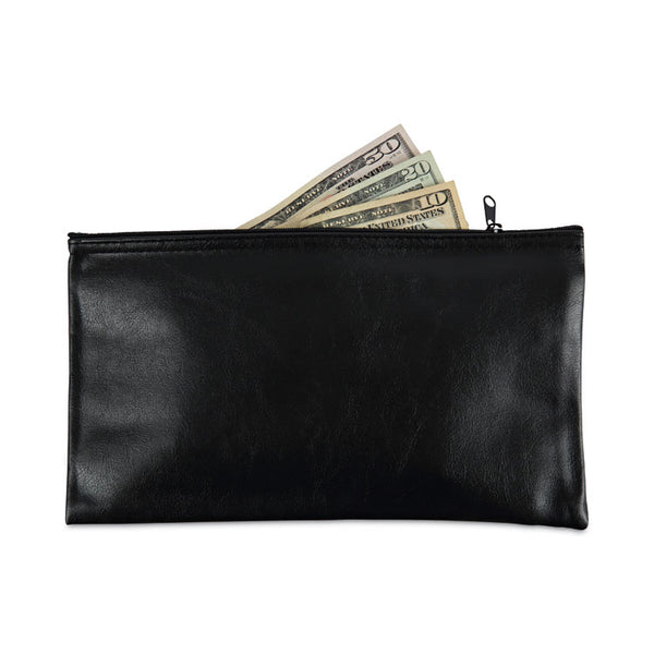 Universal® Zippered Wallets/Cases, Leatherette PU, 11 x 6, Black, 2/Pack (UNV69021)