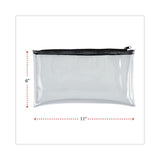 Universal® Zippered Wallets/Cases, Leatherette PU, 11 x 6, Clear/Black, 2/Pack (UNV69026) Pack of 2
