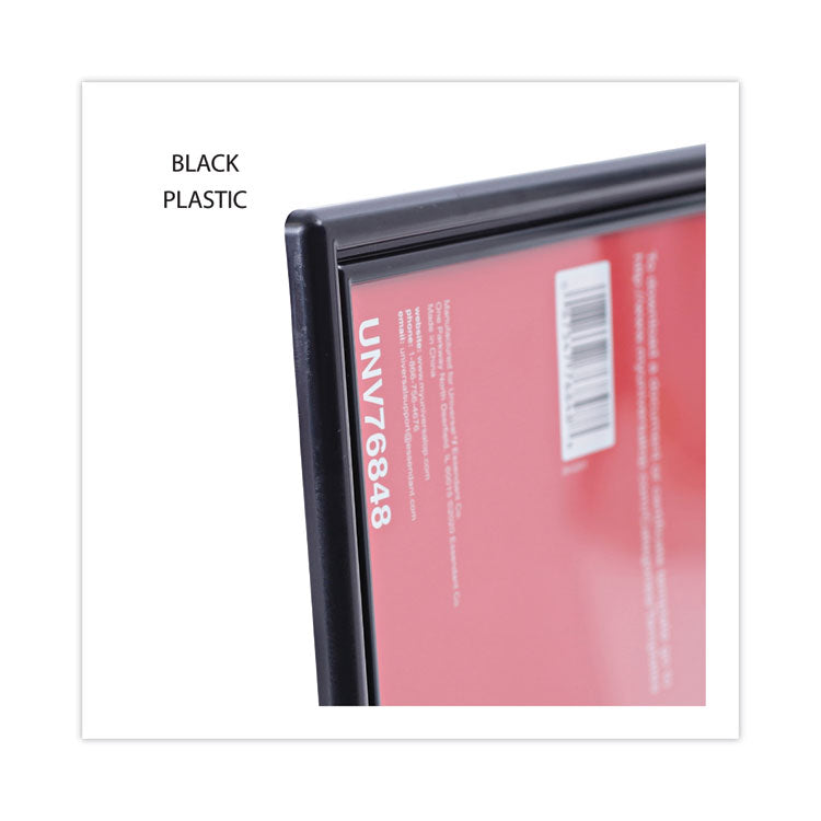 Universal® All Purpose Document Frame, 8.5 x 11 Insert, Black, 3/Pack (UNV76848)