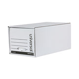 Universal® Economy Storage Drawer Files, Letter Files, White, 6/Carton (UNV85120)