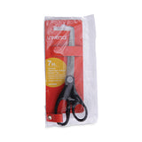 Universal® Stainless Steel Office Scissors, Pointed Tip, 7" Long, 3" Cut Length, Black Straight Handle (UNV92008) Each
