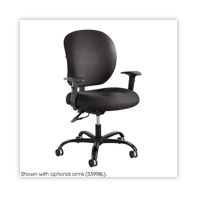 Safco® Alday Intensive-Use Chair, Supports Up to 500 lb, 17.5" to 20" Seat Height, Black (SAF3391BL) Each