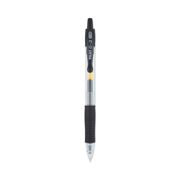 Pilot® G2 Premium Gel Pen Convenience Pack, Retractable, Extra-Fine 0.38 mm, Black Ink, Smoke/Black Barrel, Dozen (PIL31277)