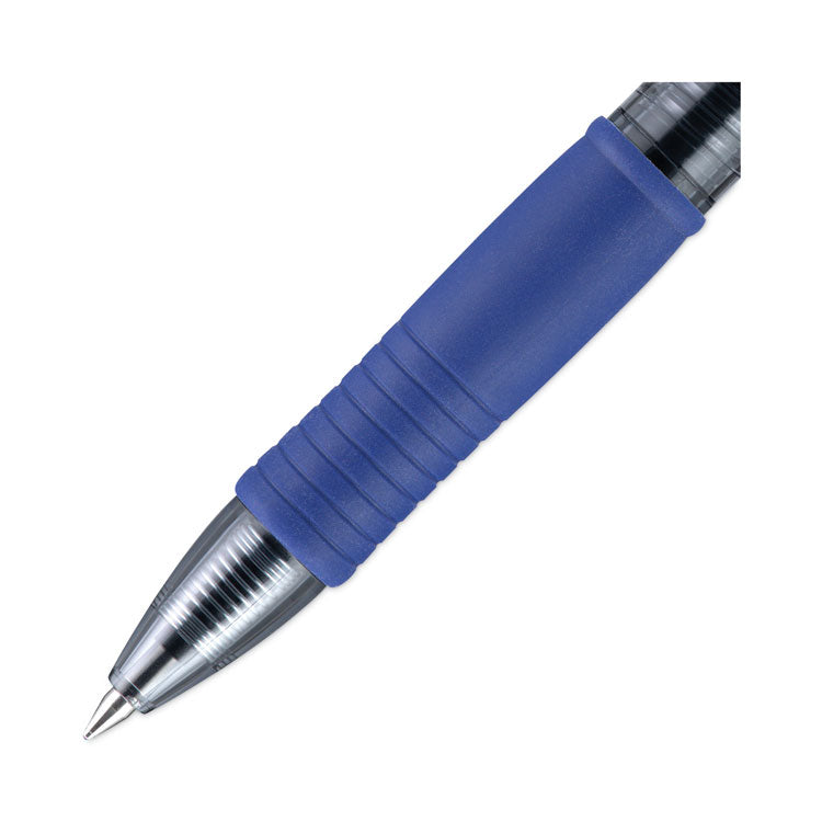 Pilot® G2 Premium Gel Pen, Retractable, Bold 1 mm, Blue Ink, Smoke/Blue Barrel, Dozen (PIL31257)