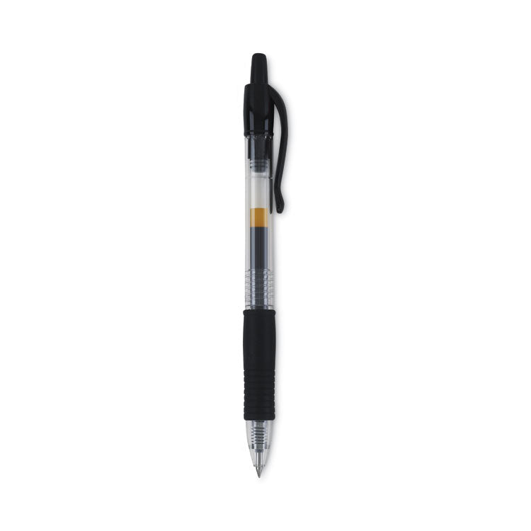 Pilot® G2 Premium Gel Pen, Retractable, Bold 1 mm, Black Ink, Smoke/Black Barrel, Dozen (PIL31256) 1 Dozen