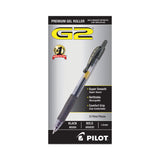 Pilot® G2 Premium Gel Pen, Retractable, Bold 1 mm, Black Ink, Smoke/Black Barrel, Dozen (PIL31256) 1 Dozen