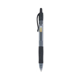 Pilot® G2 Premium Gel Pen, Retractable, Fine 0.7 mm, Black Ink, Smoke/Black Barrel, Dozen (PIL31020)